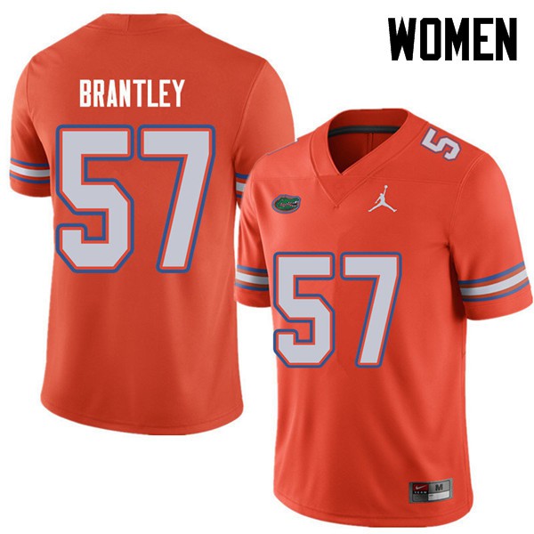 Jordan Brand Women #57 Caleb Brantley Florida Gators College Football Jerseys Orange